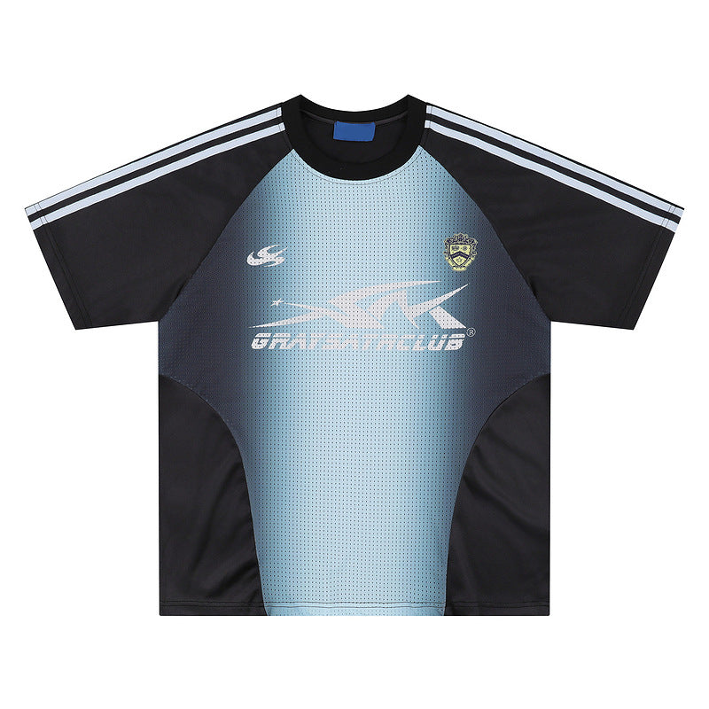 Hip Hop Mesh Stitching Jersey T-shirt